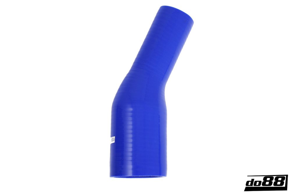 Silicone hose blue 90 degree long leg 2,75´´ (70mm)